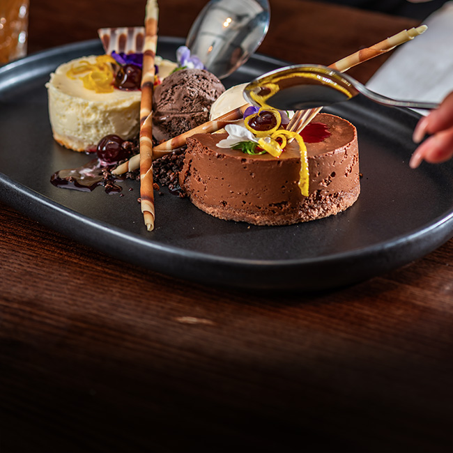 Dessert menu at The Willett Arms